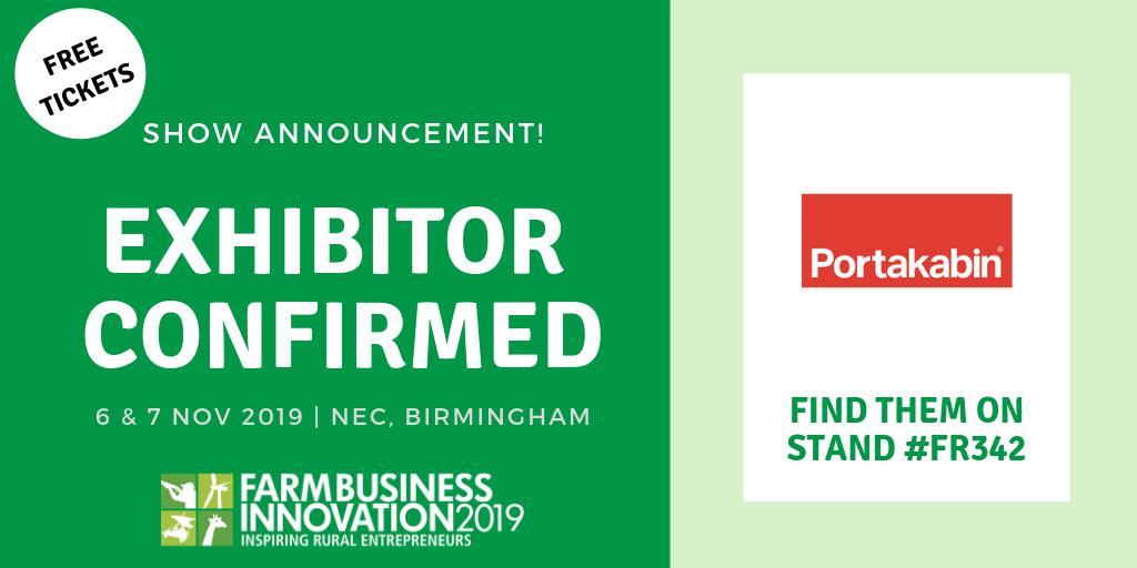 Farm_Innovation's tweet photo. 💥Exhibitor Confirmed💥
Portakabin modular buildings and portable buildings are the ultimate, versatile, sustainable building!
Follow @Portakabin_R and visit https://t.co/YxOzL45Amm.
Get your FREE tickets here -- https://t.co/GUsjZMvpsI!
#FarmBiz #FBI2019 https://t.co/T1vrRySpXJ
