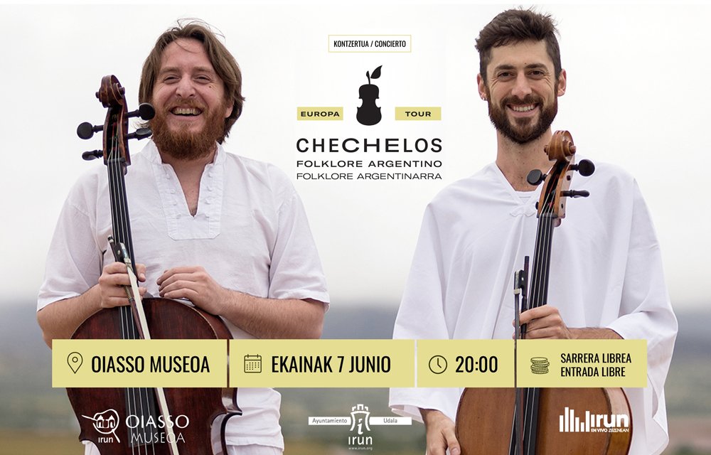 conectabidasoa's tweet photo. El dúo argentino #CheChelos actúa en #Irun @MuseoOiasso @Mariajo_Noain @j_eizaguirre https://t.co/WasOD0Njfa https://t.co/tPmQ6TqcpR