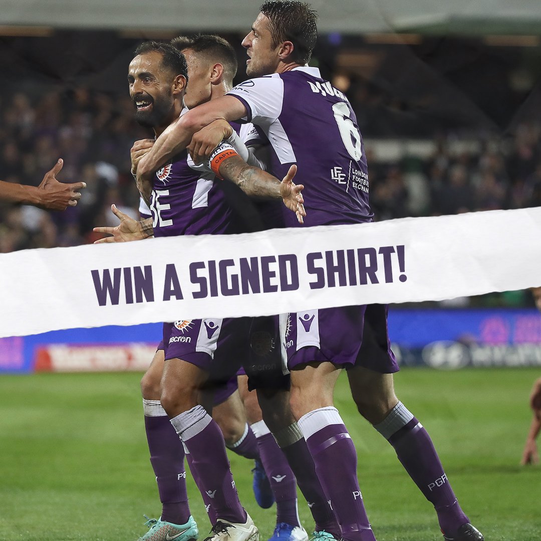 PerthGloryFC's tweet photo. Want to win a FREE Perth Glory shirt signed by the squad? 🙌💜

With the July #GoFor2n5 Soccer Schools clinics just around the corner, make the most of the Early Bird discount for your chance to win!

Sign up your kids here: https://t.co/KyjQJkZn1c

#OneGlory https://t.co/PH4dgXkBTH