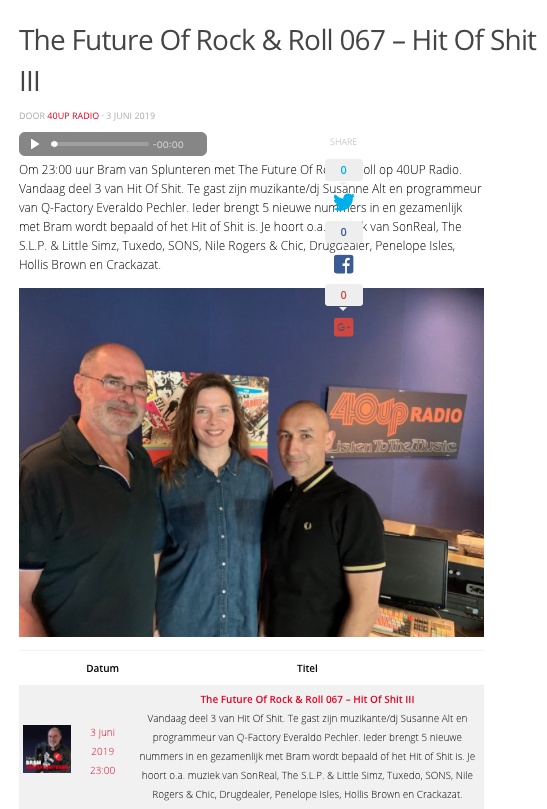 susannealt's tweet photo. Radio: Listen to Bram's radio show, podcast is online now!
https://t.co/Oh6l0yrQ42
#crackazat #nilerodgers #kingsofhousenyc #tuxedo #raquelrodriguez #radio #goodmusic https://t.co/eMEHg15pTu
