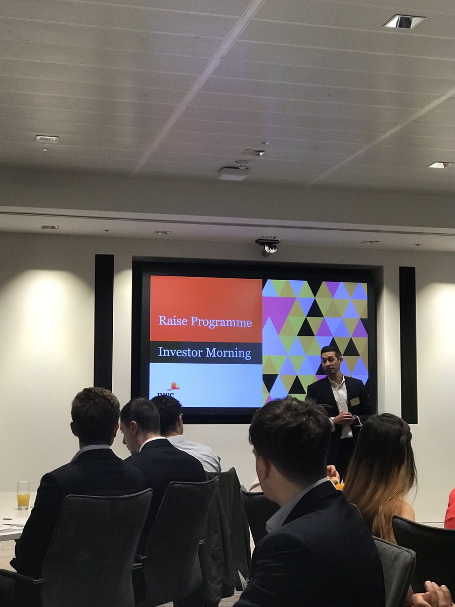 lauratingy's tweet photo. Attending the third @PwC_UK Raise Programme event this morning. Great to see the 7 companies presenting their offerings to a room full of investors after some PwC coaching and refining #PwCProud #PwC #RaiseProgramme #Investment https://t.co/kB5pRv4DwH