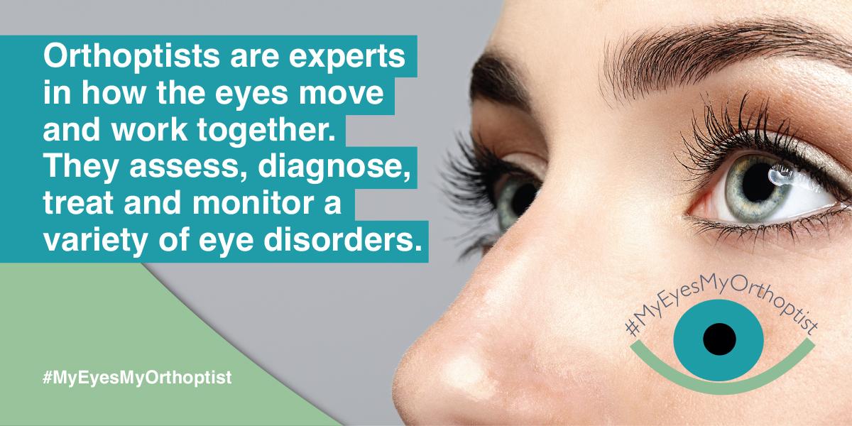 We hope everybody had a great World Orthoptic Day yesterday! The great work orthoptists do doesn't stop there though, which is why we'd like everybody to share our second social media card of the week! #MyEyesMyOrthoptist