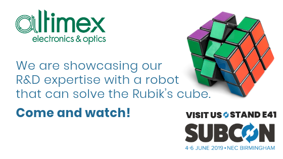 ALTIMEX's tweet photo. How do you solve the #RubikCube?
With #ElectronicComponents, #R&D, #programming and #Technical #creativity Visit us at the #SubconShow #subcon2019, stand E41. https://t.co/IW67bbd1qY