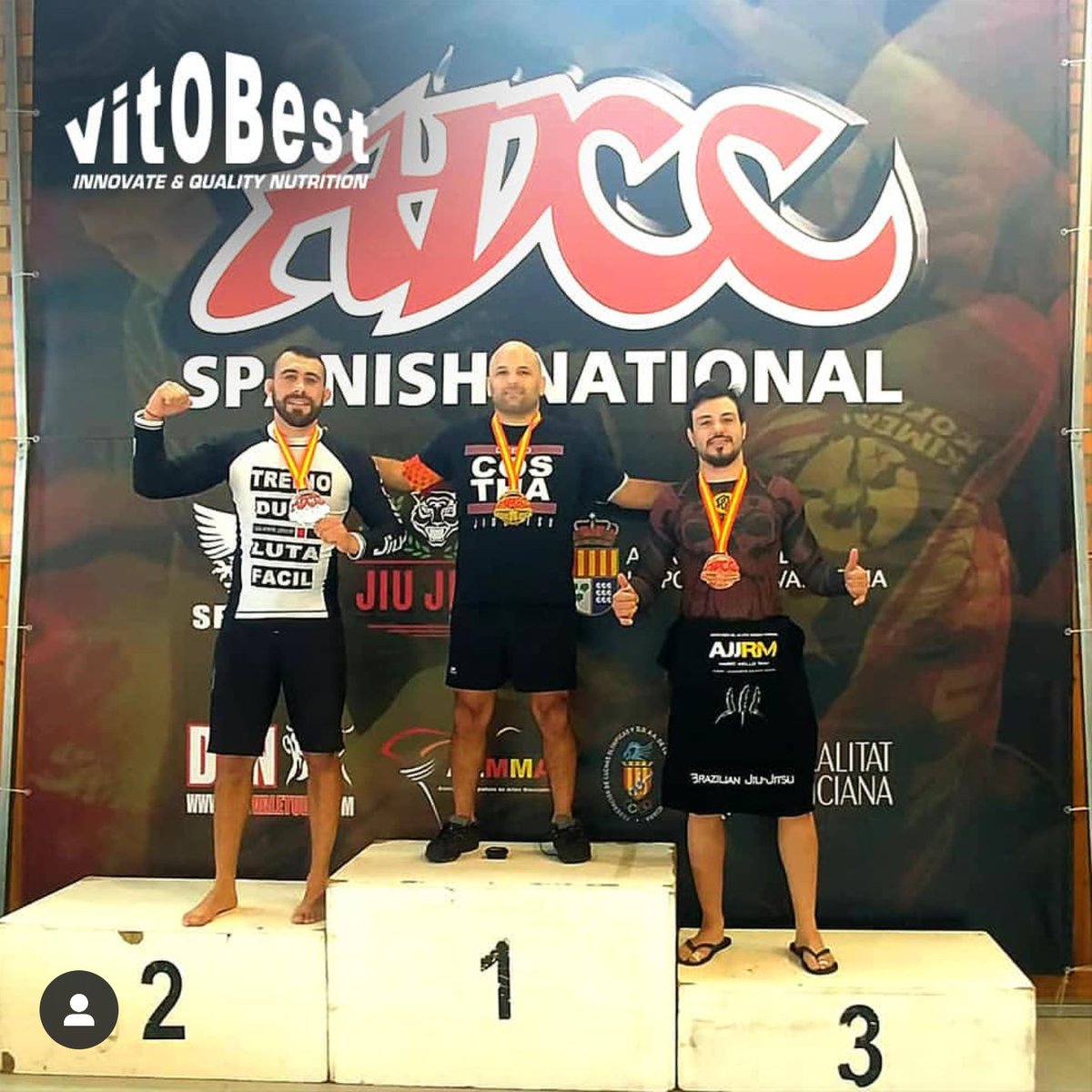 Campeón de España ADCC profesional (World Submission Wrestling) Adulto 83kg.

🥇Haritza Larrinaga
🥈Guillermo Cadena
🥉Daniel De Souza