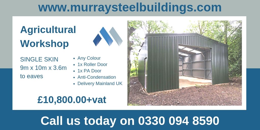 Agricultural Workshop - Maintenance Free - Made to Measure murraysteelbuildings.com/request-quote/