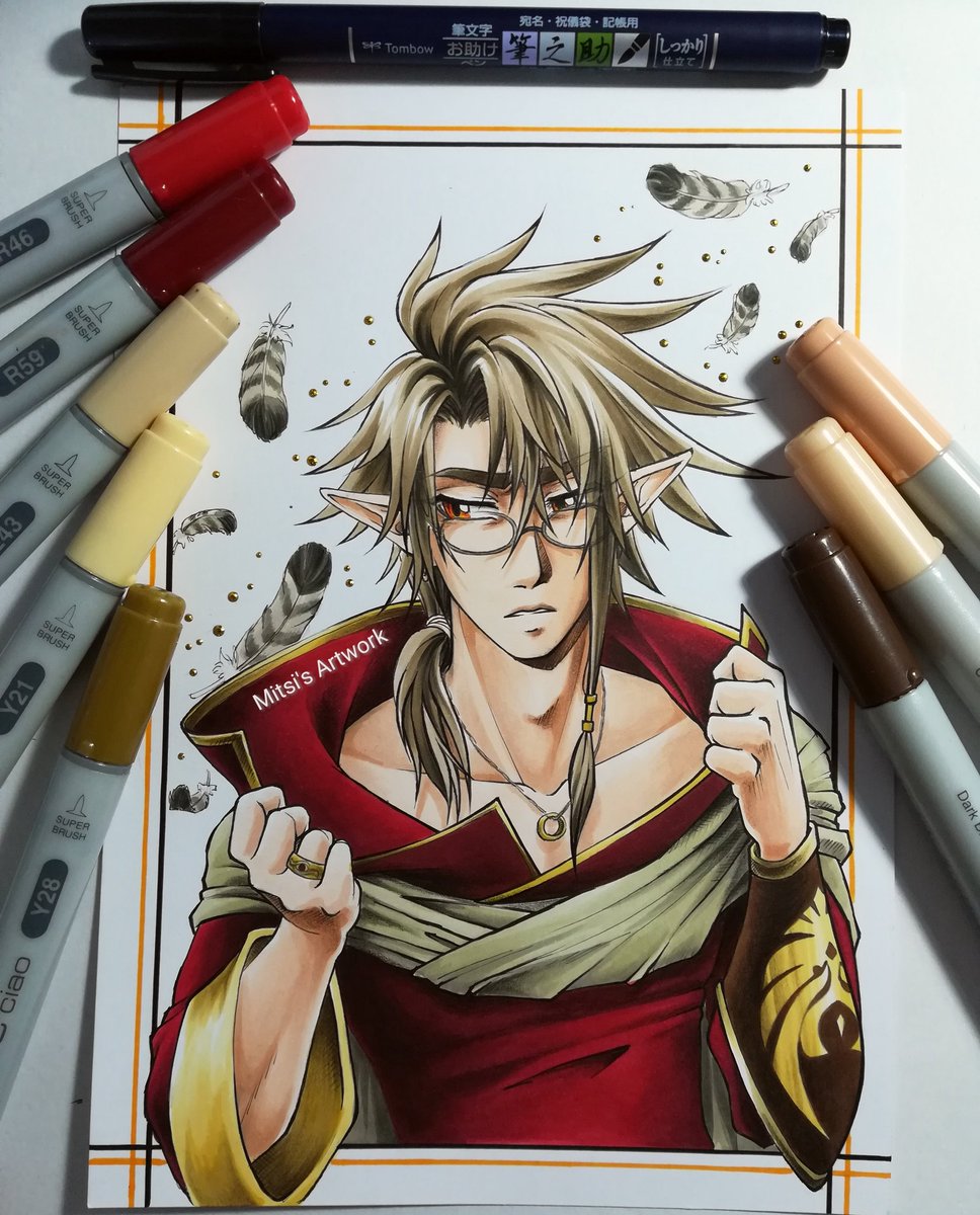 MitsisArtwork's tweet photo. So mein Copic-Artwork meines OCs Vadon ist fertig :D
Wer dieses Original an der Dokomi bei mir kaufen möchte, darf dann schreiend auf mich zurennen :D
(Oder auch normal unauffällig kaufen 🤓)
#ChroniclesOfOrigion #Vadon #Copic #dokomi2019 https://t.co/xWP5r0N6aK