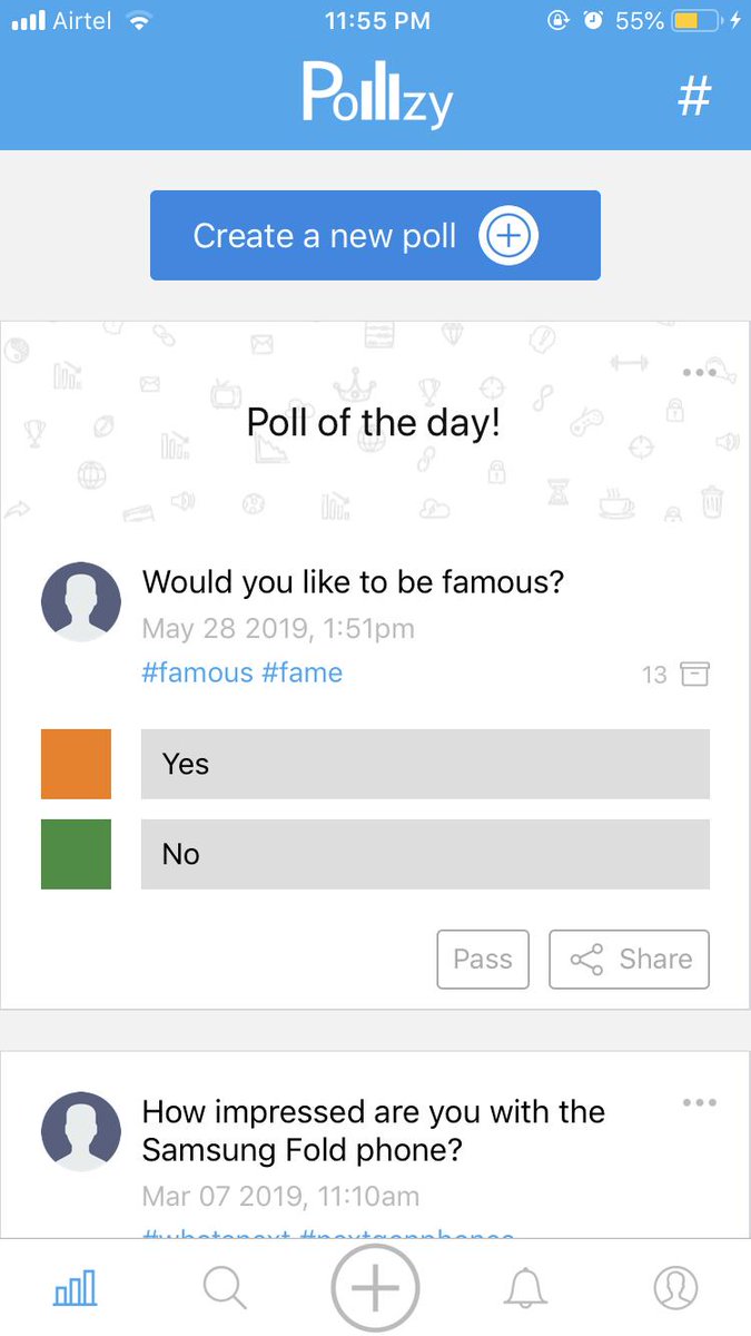 polllzy's tweet photo. Would you like to be famous? What do you think most people want? Are you right? Come and tell us on Polllzy!
#poll #polls #pollingapp #polling #newapp #startup #startups #socialmedia #socialmediaplatform #newsocialmedia #polllzy #famous #fame #wouldyou #wouldyouliketobefamous https://t.co/JVmfoSe7Cp