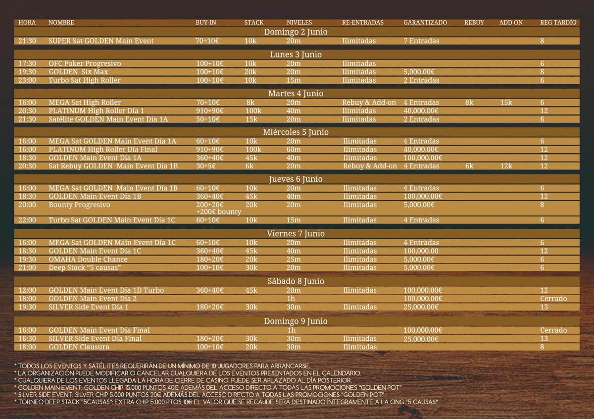 ¡¡ ℙ𝕒𝕤𝕚ó𝕟 𝕡𝕠𝕣 𝕖𝕝 𝕡𝕠𝕜𝕖𝕣 !!

Os animamos a vivir nuestro increíble torneo con el Poker en Live,  amplios servicios para nuestros participantes, actividades #offpoker y mucho más.

#goldenpokerseries #Grancasinomadrid #PokerMadrid #Poker #pokerlive #pokerplayer