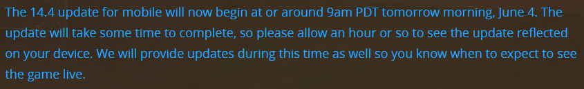 HSTopDecks's tweet photo. (Relatively) Good news for mobile players - patch should come out on mobile devices in roughly 6 hours from now (9 AM PDT, 18:00 CEST) according to official forums. Read more: https://t.co/mRdJfjiBj5 #Hearthstone https://t.co/unosjt0zsw
