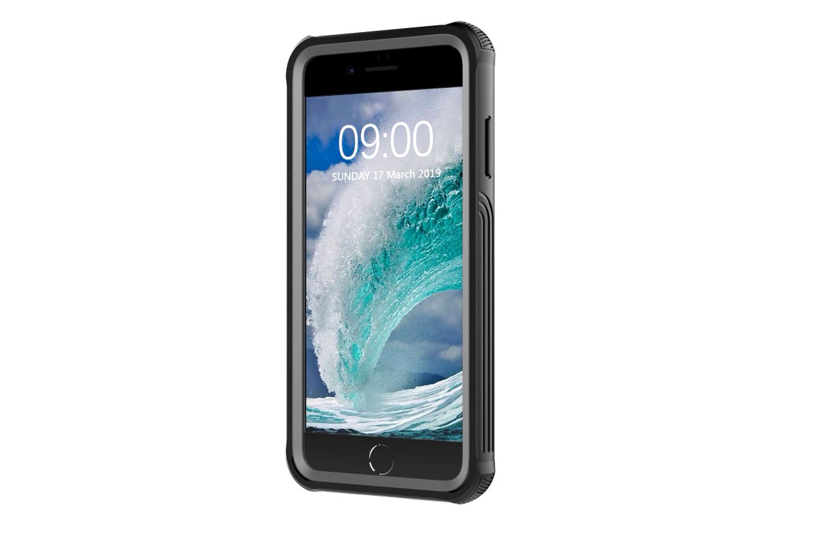 Full-body rugged clear bumper case with built-in screen protector for Apple iPhone 6/7/8 Plus bumper case/waterproof bumper case