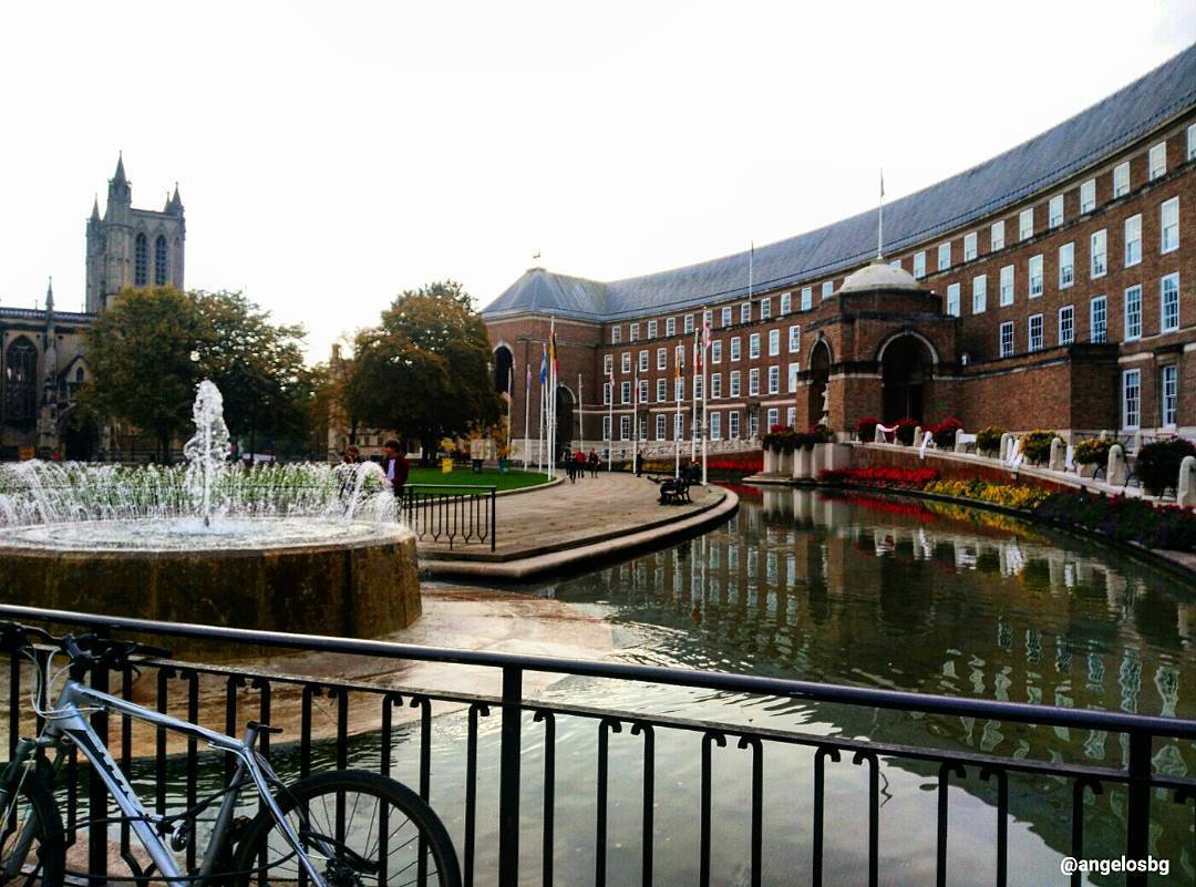 The City Hall and the Bristol Cathedral at College Green, Bristol, Southwest England #england #bristol #bristolcathedral #travelphoto