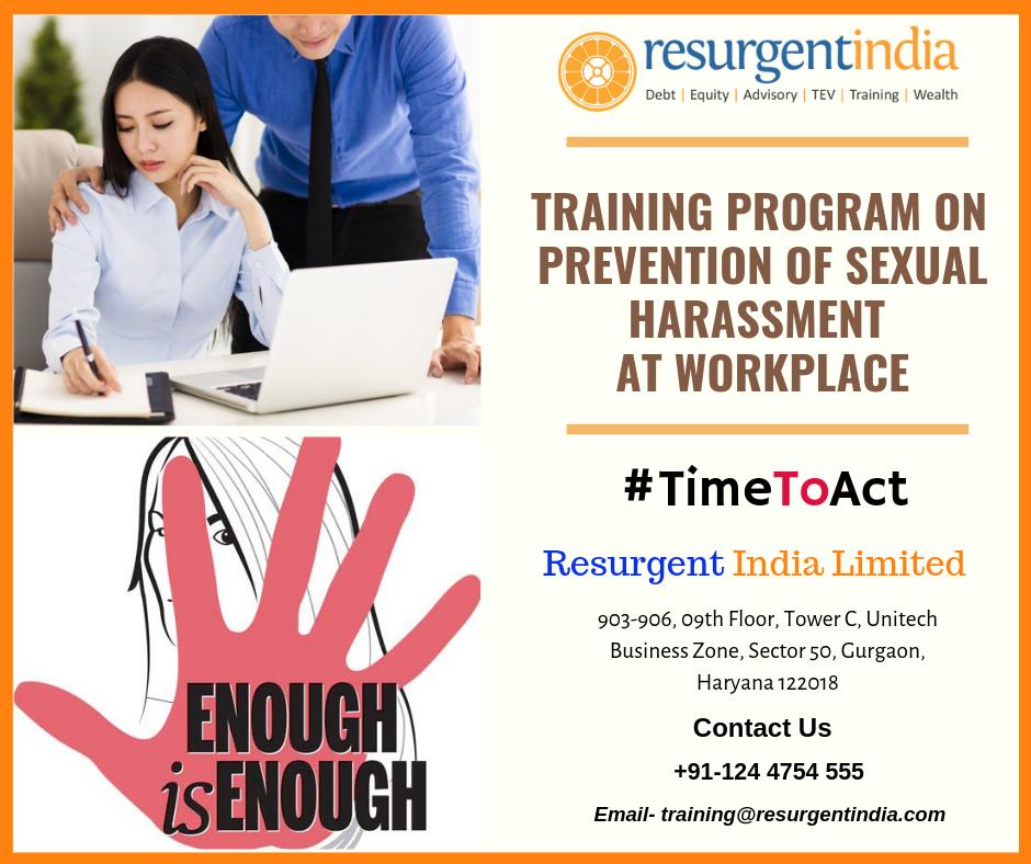 iResurgentIndia's tweet photo. #Training #Program on #Prevention of #Sexual #Harassment at the #Workplace.
#ResurgentIndia #MerchantBanking #InvestmentBanking #DebtSyndication #PrivateEquity #FinancialConsultant #BusinessValuation #TEVStudy #InsolvencyServices #BFSITrainingSolution https://t.co/16eaM48ZQO https://t.co/z4muZ92WlK