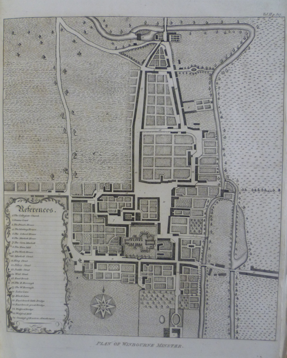 I love this elegant 1815  #map of  #Wimborne Minster,  #Dorset. But it represents something of a classicising, idealising fiction - the town neatened into orderly streets and parkland. Look what happens when it's georectified...  @DorsetArchives  @priestshouse  @VCH_London (thread)