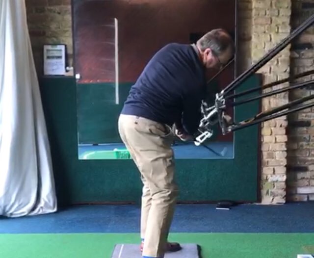 Don’t neglect your follow through. Learn to ‘feel’ each step with the <a href="/RoboGolfPro/">RoboGolfPro®</a>. #golfswing #golfswingtrainer #robogolfpro #fairweathergolf