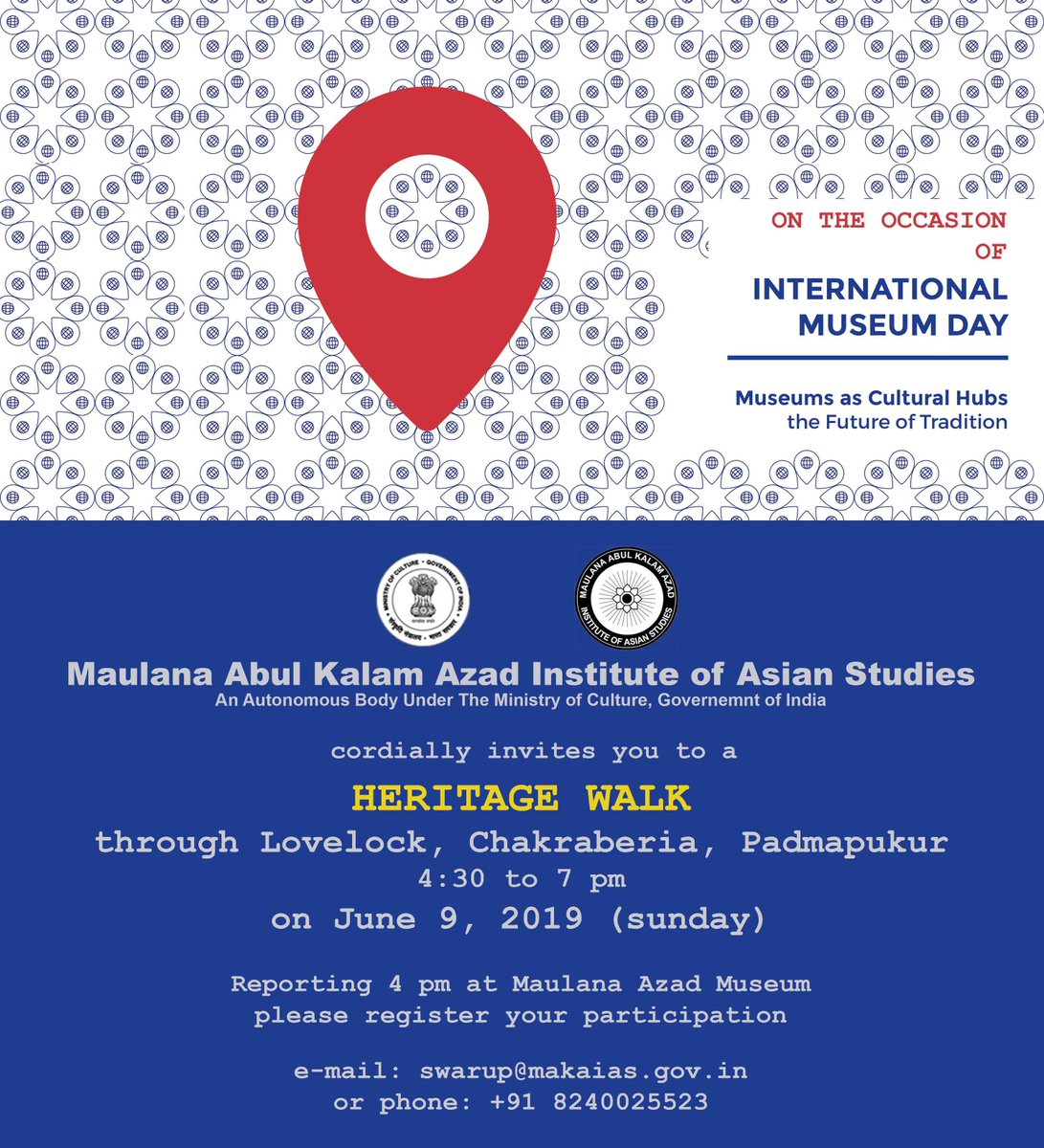 breakfreetrails's tweet photo. #breakfreetrails is proud to be associated with a #heritagewalk organised by Maulana Abul Kalam Azad Institute of Asian Studies. 

Meeting at Abul Kalam Azad Musuem, 5, Ashraf Mistry Lane, Lovelock Street.   Time : 4 p.m.

Here is the registration link: https://t.co/wGIyHi6N9H https://t.co/x5rtmvlLiP