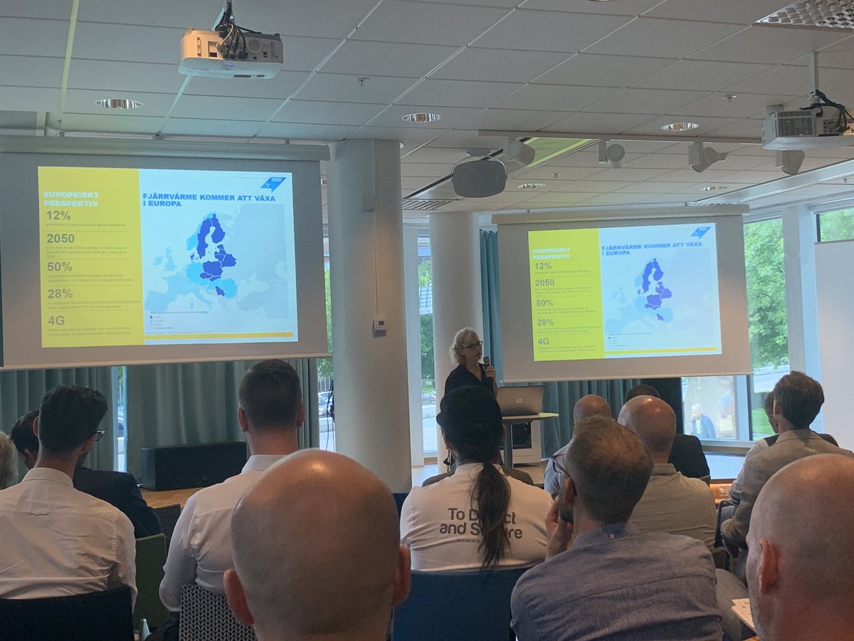 HeatNetworksSE's tweet photo. Marie Eck from Business Sweden is giving insights into the European markets for district heating and cooling - much potential for growth, with different needs in different parts of the region. Swedish expertise will surely prove important to support the development!
#SHCSwed https://t.co/1KYuWUccHu