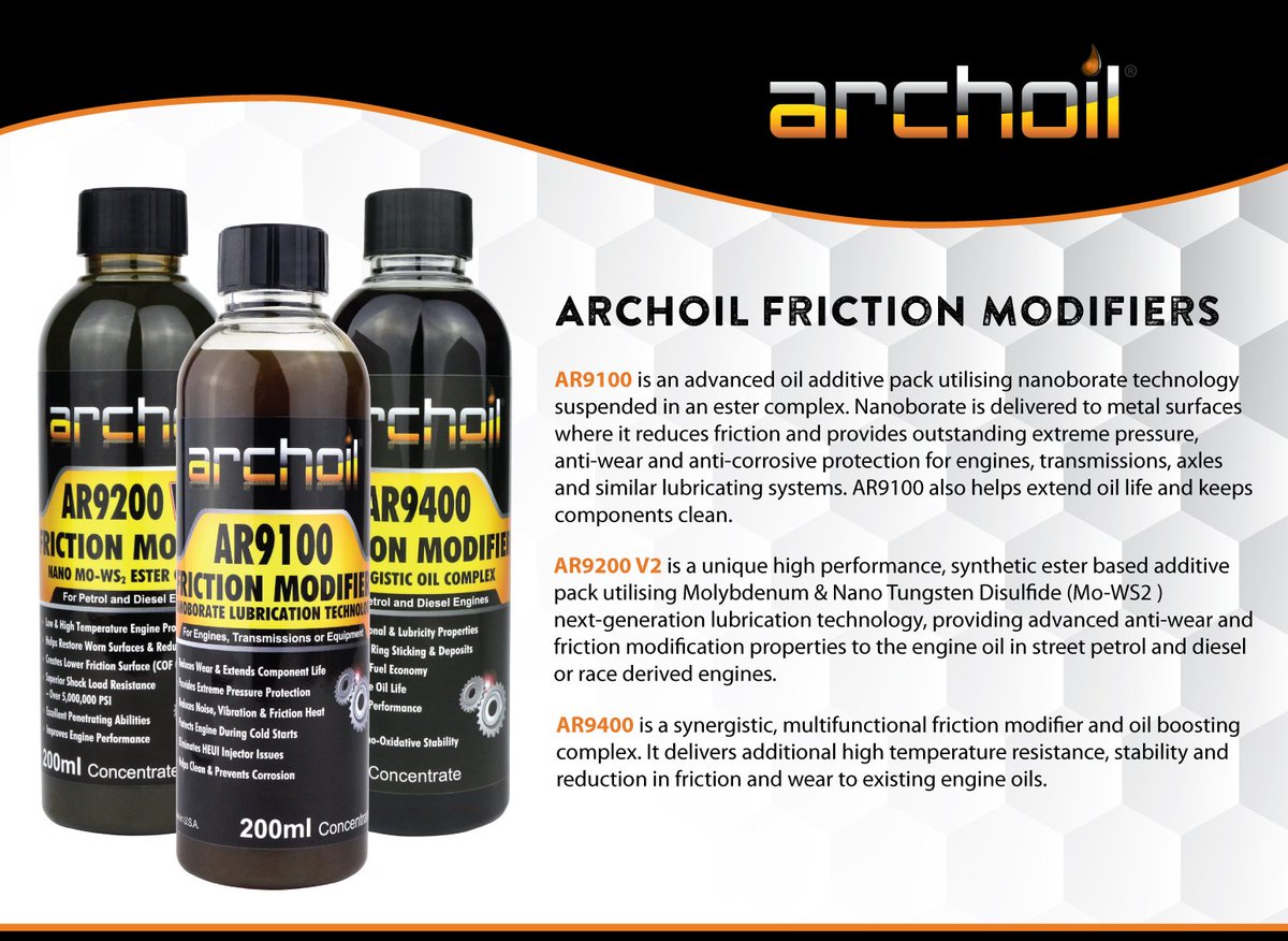 PowerEnhancer's tweet image. Wondering which Archoil oil treatment is right for you? Here is a quick summary of each: AR9100 cleans and protects. AR9200 V2 provides ultimate protection and performance. AR9400 provides maximum oil longevity and potential MPG improvement. powerenhancer.co.uk/shop-by-brand/…