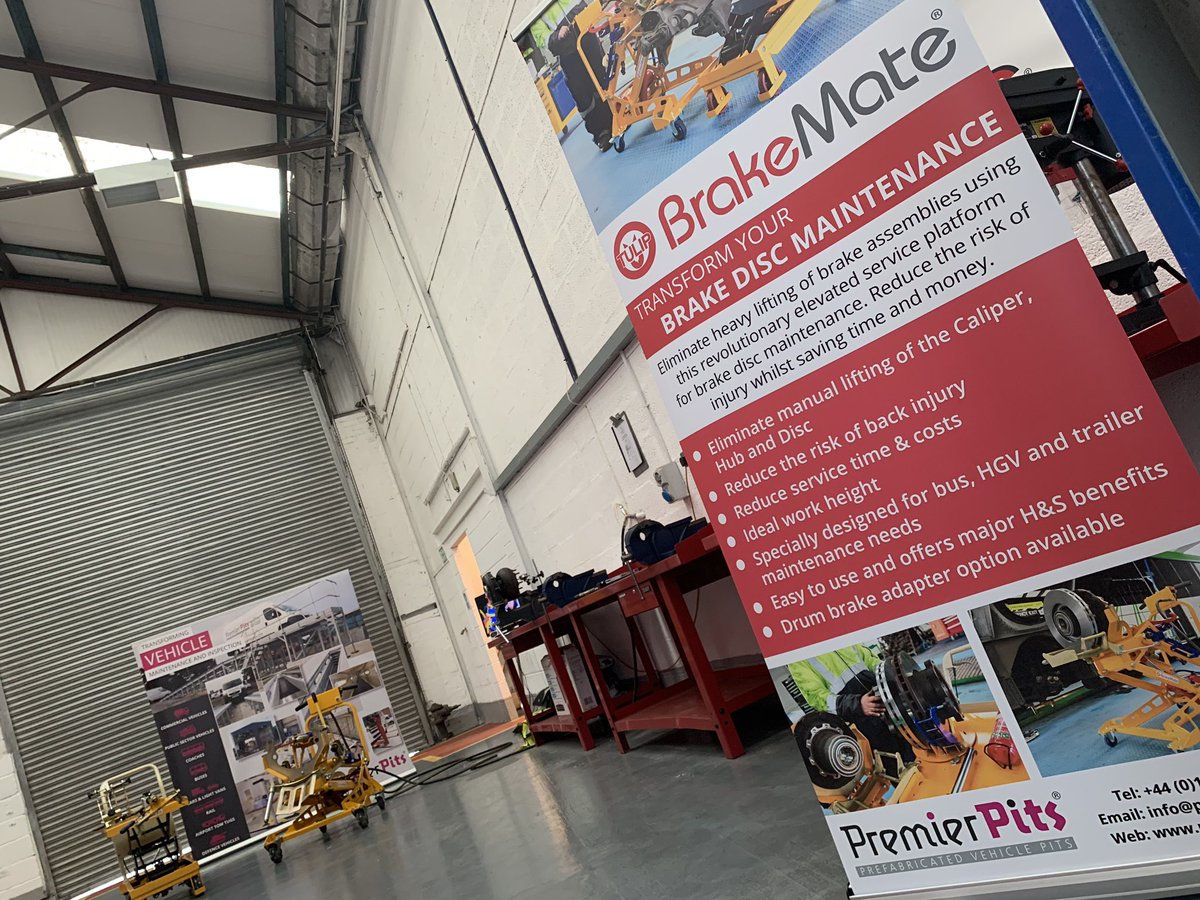 PremierPits's tweet photo. It’s the final part of the Premier Pits and BrakeMate UK Tour! This week we’re at S&B Automotive Academy in Bristol for The @SOEngineers IRTE Skills Challenge! Good luck to all the technicians taking part! #premierpits #brakemate #bus #coach #vehciletechnicians https://t.co/rkZT04Y0uW