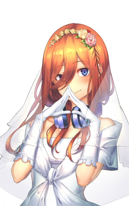 ソ·ガラム🌱さんがTwitterに投稿した中野三玖(五等分の花嫁)のイラスト。