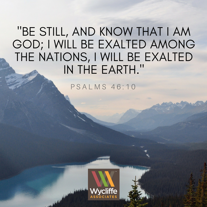WycliffeAssoc's tweet photo. Lord, help us take a moment and be still, for You are God.
#bible #bibleineverylanguage #bibletranslation https://t.co/A4kCwQSe61