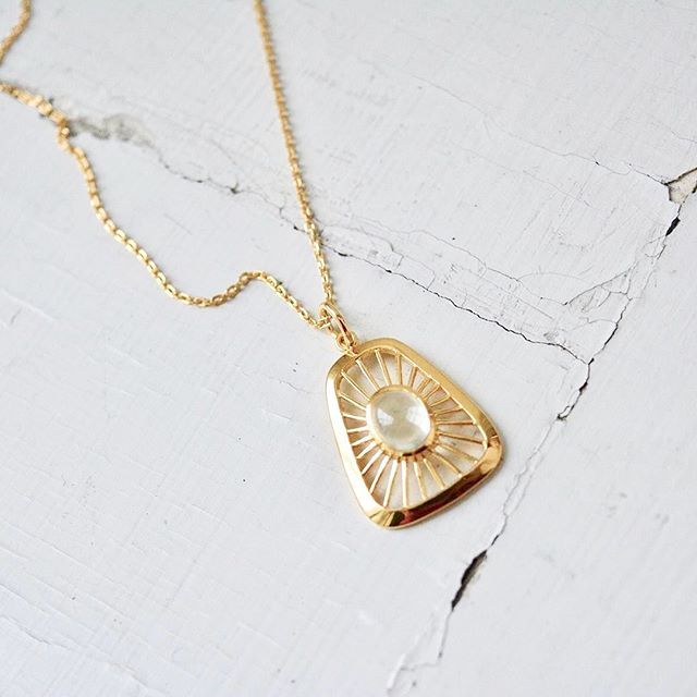 Meet the Thilde Necklace, set with a Beautifully opaque light Green Amethyst. A perfect addition to create the dreamiest layered look. bit.ly/2IgQKnf