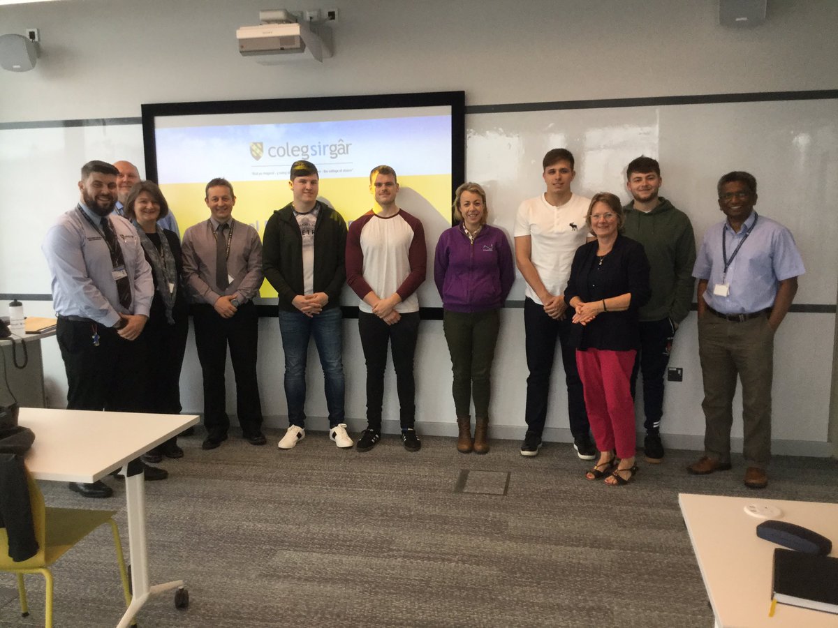 Built Environment Higher Apprentices <a href="/UWTSD/">University of Wales Trinity Saint David</a> starting their Coleg Sir Gar assessed L5 NVQ qualification. UWTSD  and CSG collaboration for the benefit of industry and students. Pob lwc. <a href="/CSGPrincipalDoc/">Andrew Cornish</a> @ColegSirGar <a href="/CIOBWalesChair/">Gerald Naylor (CIOB Wales Chairman)</a>  <a href="/CITB_Wales/">CITB Wales</a> <a href="/MABridget/">Bridget Moseley</a>