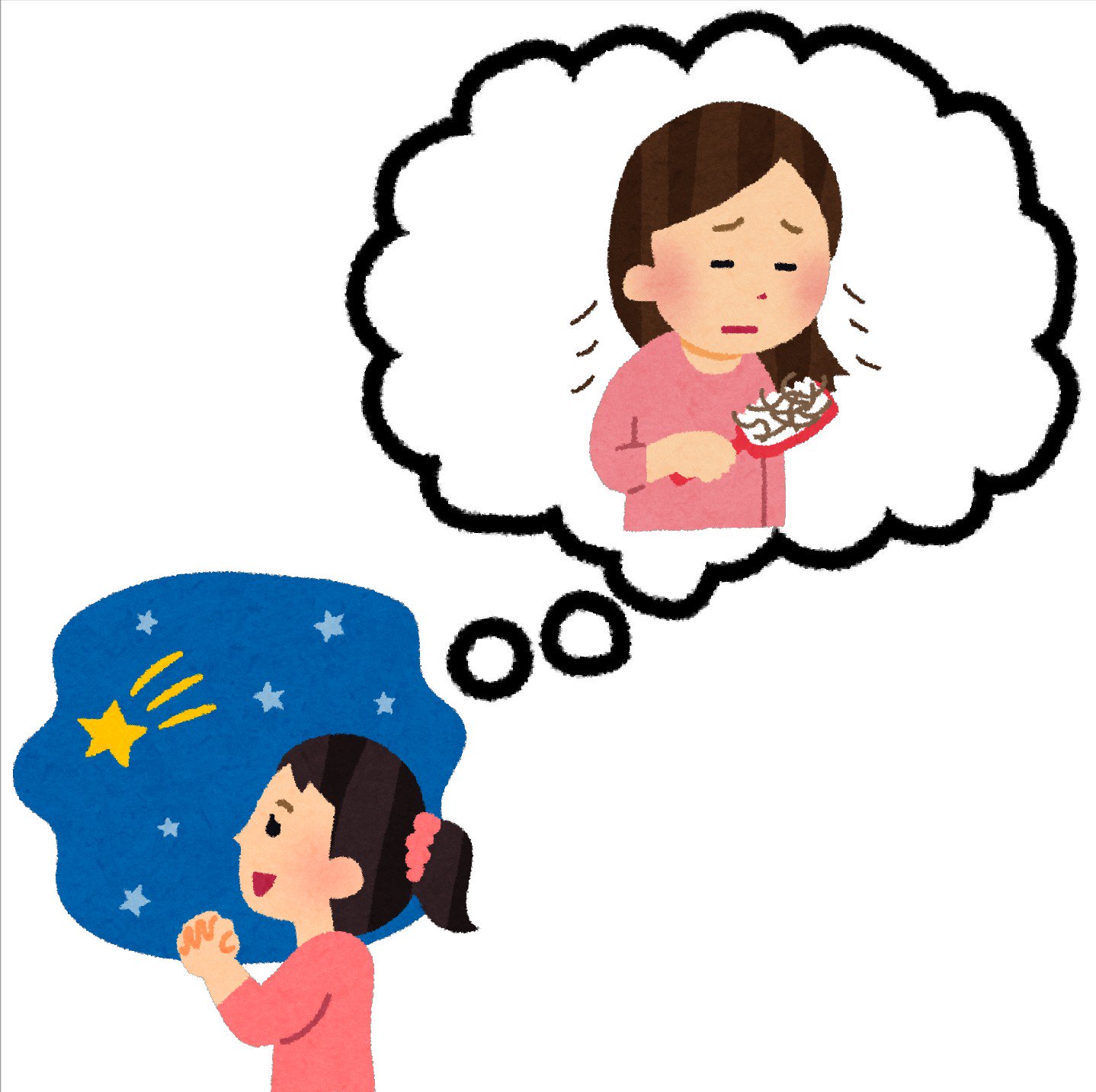 まいチクをいらすとやで再現 Dayukoume 再現難易度 使ったイラスト 3枚 ふきだしのイラスト 女性の抜け毛のイラスト 流れ星にお願いをする人のイラスト まいにちチクショー T Co Degd0as2xv Twitter