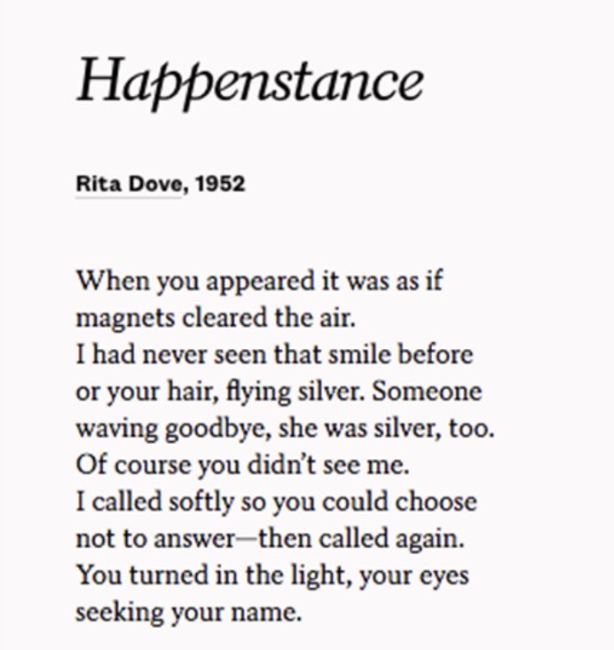 A moment by Rita Dove