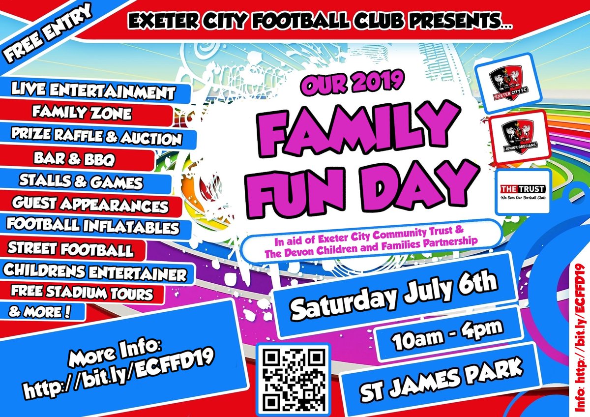 OfficialECFC's tweet photo. 🗓 Saturday, July 6 - save the date! 

The charity family fun day returns to SJP with @ECFCST, @JuniorGrecians and @ECFCST! More info to follow!

#ECFC https://t.co/qPQNNc28YT