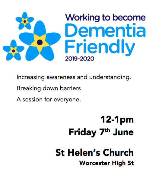 sthelensworcs's tweet photo. We're proud to be hosting this Dementia Workshop by @ElliottBecky THIS FRIDAY!!
@allsaintsworcs @HeritageFundUK @CofEWorcester @AgeUKHW https://t.co/HcFVbIRaqu