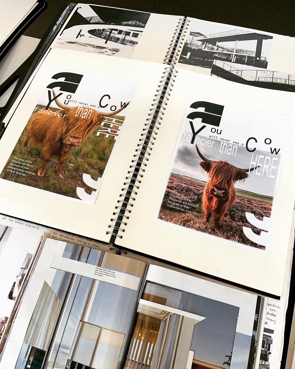 HNCLangside's tweet photo. A preview of stunning #sketchbooks and #visualjournals to see at our @Glasgow_Clyde #ART &amp; #DESIGN #EXHIBITION TONIGHT FROM 6PM. Come see #textiles #illustration #graphicdesign #sculpture #screenprint #painting #fashion #photography #bookdesign #interiordesign and many more 🎉 https://t.co/6HED9Vsp4y