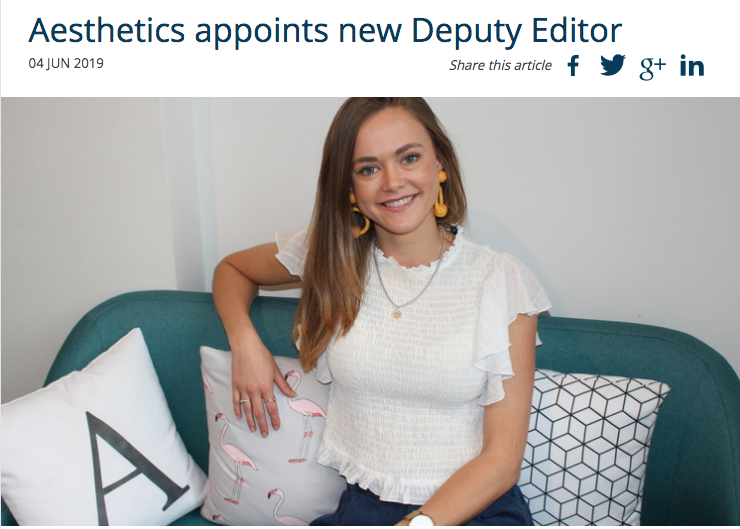 Thrilled to announce that I am the new DEPUTY EDITOR of <a href="/aestheticsgroup/">Aesthetics</a>! I am really excited to work alongside our new editor <a href="/Chlo_Gron/">Chloé Gronow</a> and team to bring fab content to our readers! Thanks to everyone for your guidance &amp; support over the years, especially @AmandaCameron11  😘