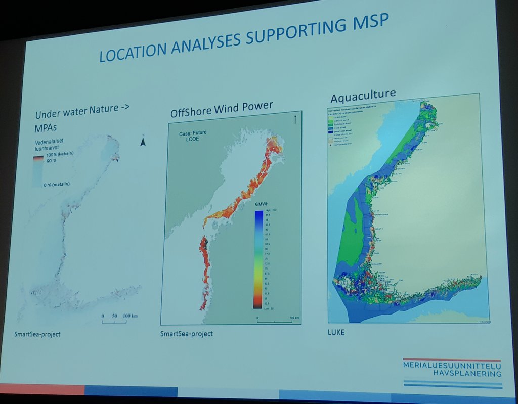 Finnish #MaritimeSpatialPlanning process presented at Pekka Salminen's @MSP_FIN
keynote at #Plan4Blue conference. @SmartSeaProject and @LukeFinland supporting the planning work #BalticSea #BlueBioeconomy #Aquaculture