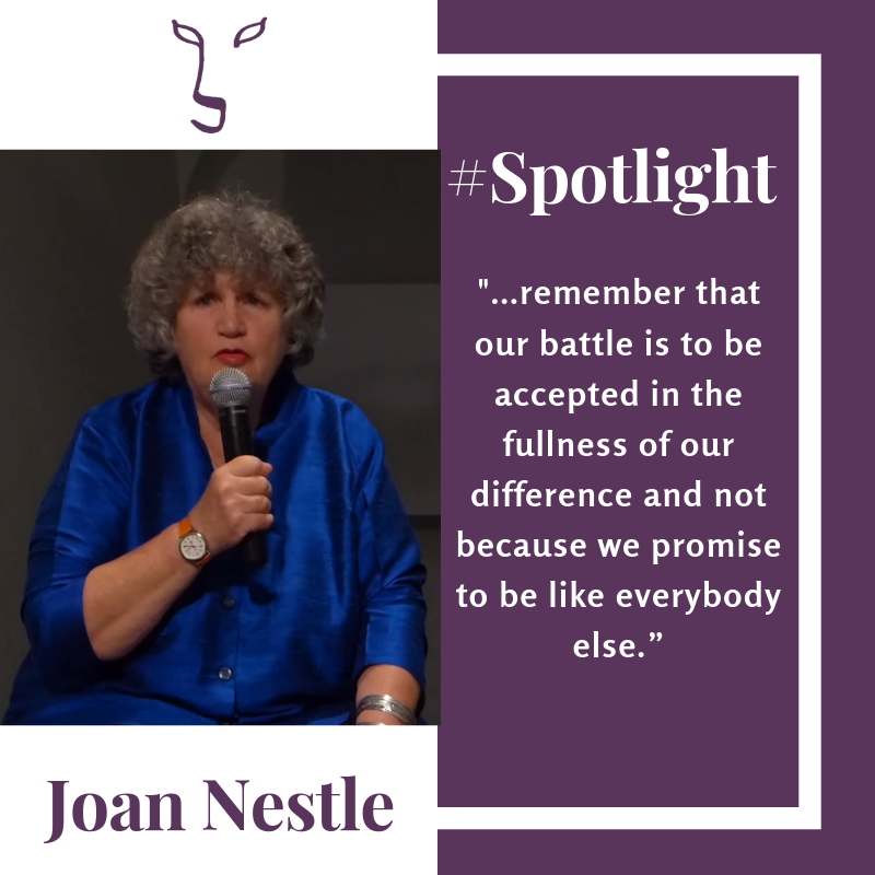 LaviotUK's tweet photo. Joan Nestle is a #Lambda Award winning #author who founded the Lesbian #Herstory Archives (@lesbianherstory), a #museum and community centre in Brooklyn which aims to preserve #lesbian history #memberspotlight #queerjewishwomen #laviot https://t.co/O4KPLf2V5D