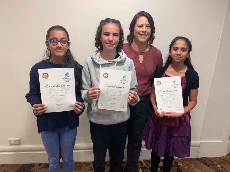 leumeah_ps's tweet photo. Well done to these talented Stage 3 girls who attended the Rotary Club Awards Presentation. They received a Youth Excellence Award for their fantastic achievements in sport and academics. Congratulations girls! https://t.co/vdIt0kNZ7L
