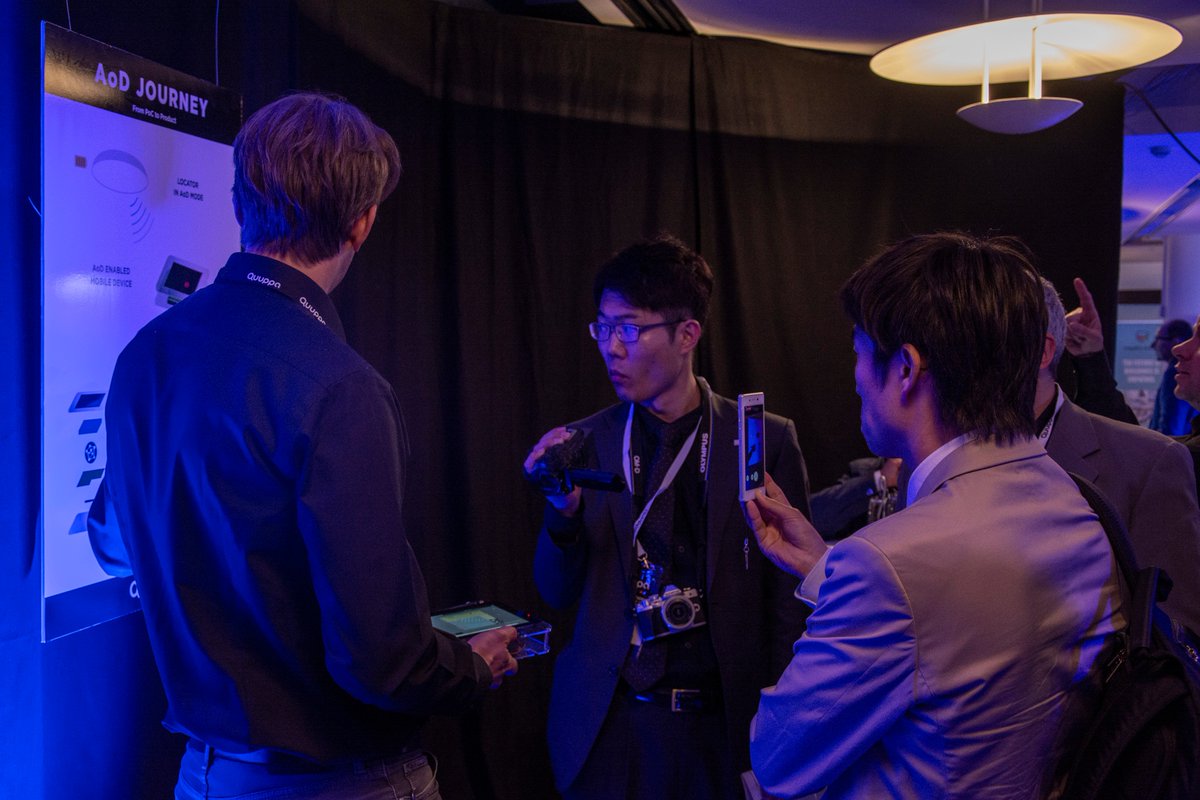 QuuppaTech's tweet photo. Good buzz around the #QuuppaTech AoD (Angle-of-Departure) demo at #QPE2019 #location! https://t.co/gW0dRMn5ap