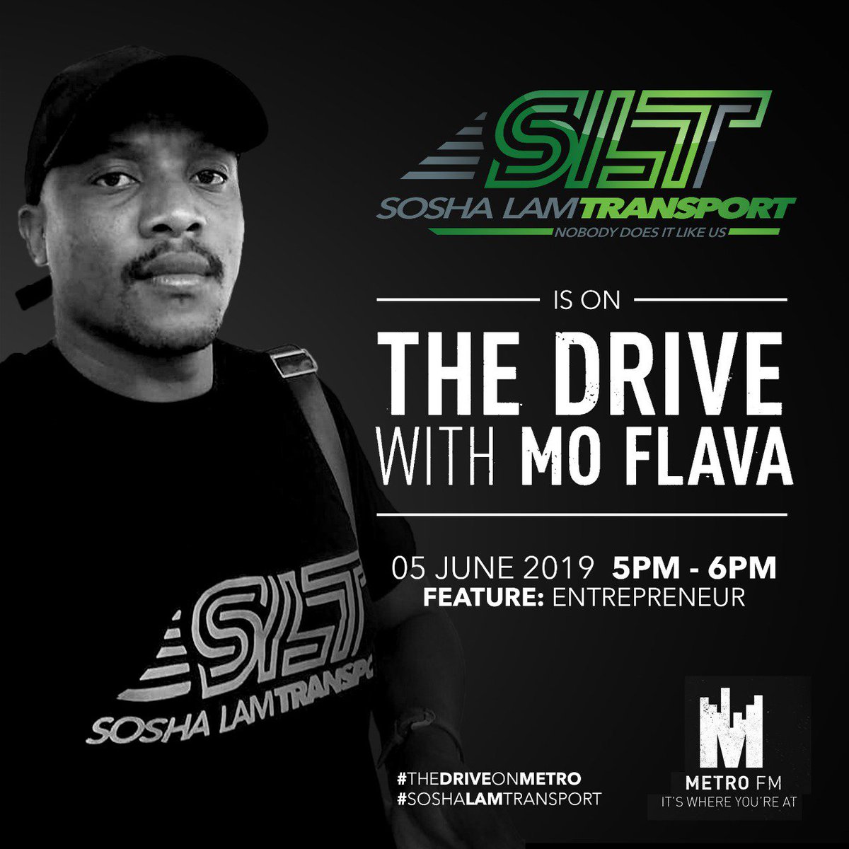 DjSosha1's tweet image. #NgiyamuthandaKodwa Metro FM the drive with Mo   presents Sosha Lam Transport tomorrow on the feature: Entrepreneur between 17:00-18:00. Get it from the man himself. You deserve to know it all. 🚀🚀🚀🚀🚀🚀#TheDriveOnMetro #SoshaLamTransport
#HelpfulInnovation