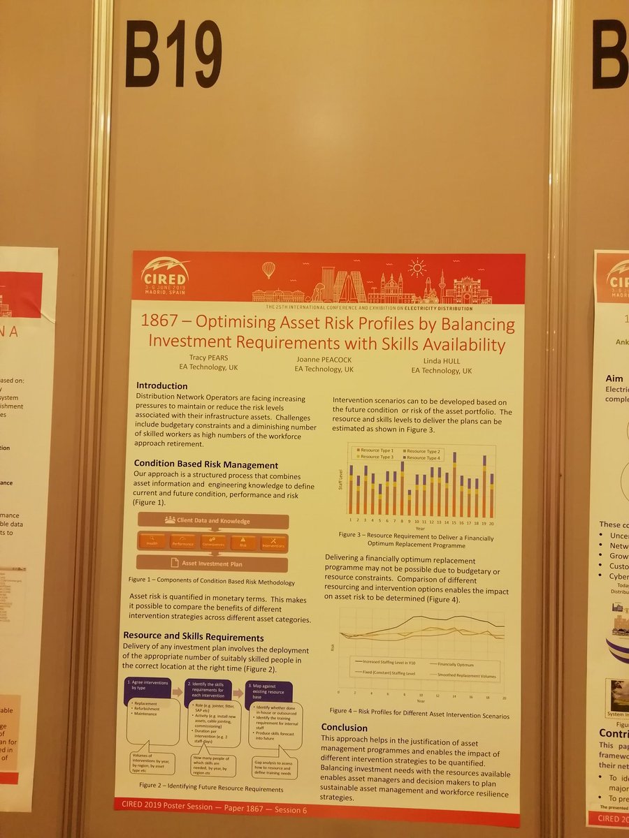 ElaineMeskhi's tweet photo. We have three posters up today for session 6 of @CIREDevents #Madrid @eatechnology #DSO #AssetRisk #SystemServices https://t.co/9WeCJzsoBs