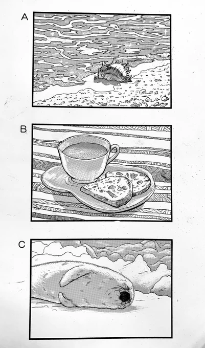 まだアナログで漫画の絵を描くの慣れてないけど、それっぽいをなんとか描けるようになったよ! 