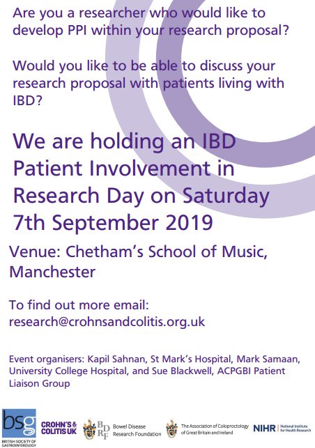 littlemissileo's tweet photo. Are you a researcher looking at #IBD Do you want the chance to get #PPI input into your research? If the answer is yes then why not apply to present at our #IBDPRD event in September. Deadline is 21st June. https://t.co/VHWWNQz75y