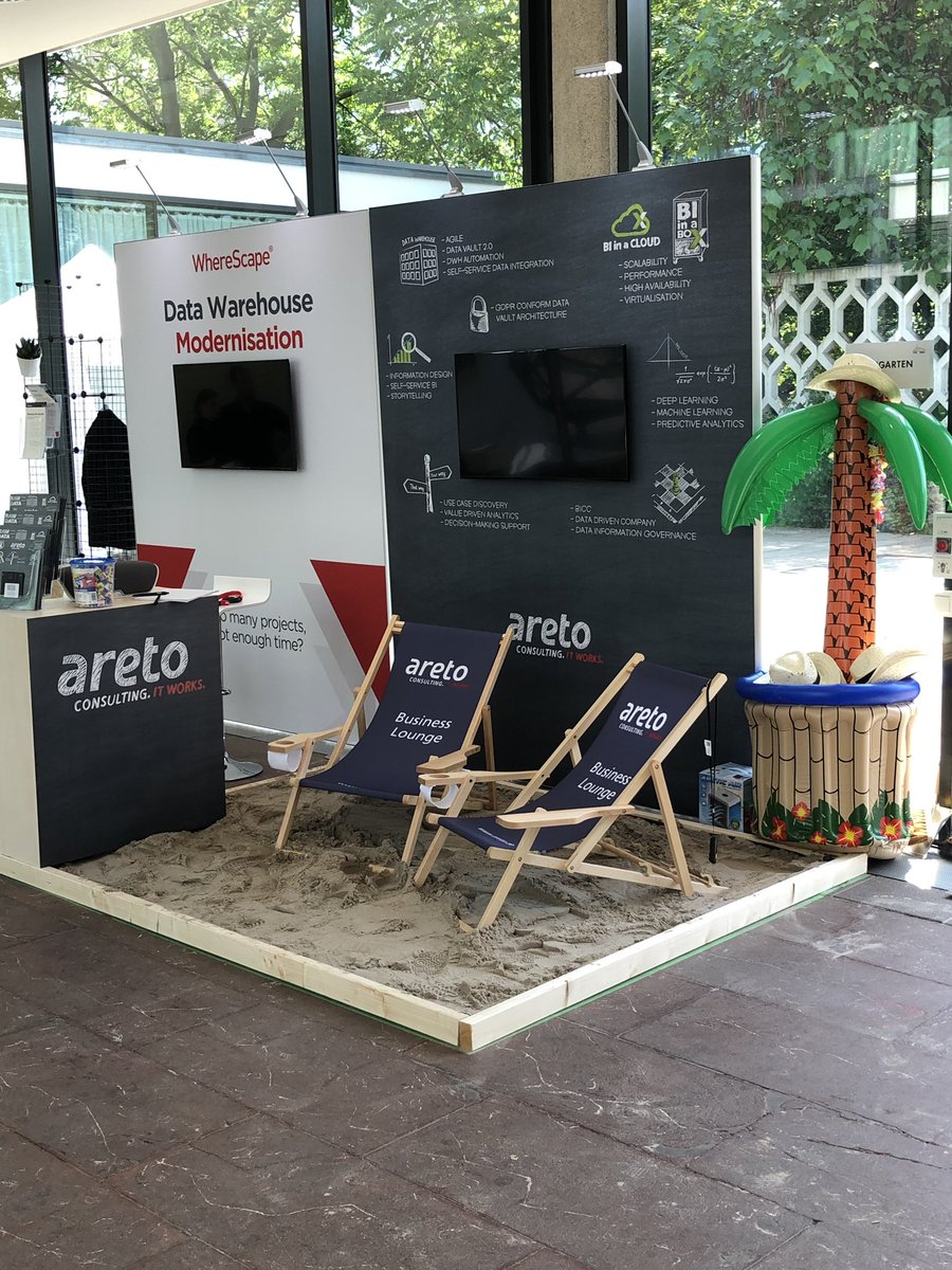 areto_group's tweet image. @aretoconsult Beach at the booth #XP19 @ExasolAG