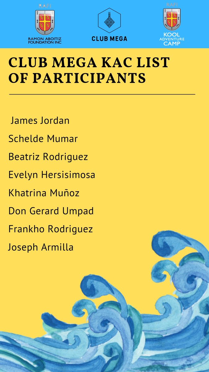 ClubMegaph's tweet photo. These are the Mega Bai's and Mega Dai's who registered for the KAC tomorrow! See you all tomorrow and don't be late!
#PwedeKaayo #KoolAdventureCamp #ClubMega https://t.co/KvgxcJeJEK