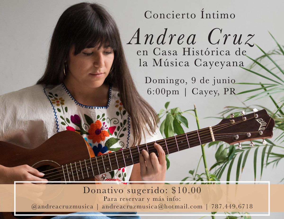 ¡Nos vemos el domingo en la Casa Histórica de la Música Cayeyana! 💥🎶 #EstamosGozando #StageBoom

blog.stageboom.com/andreacruzvela…