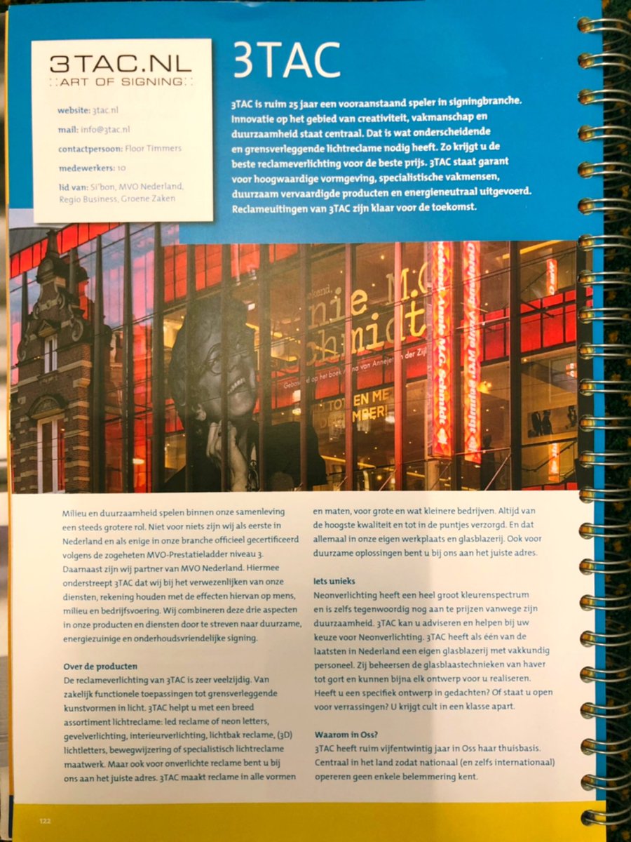 3tacoss's tweet photo. Dat is leuk! Een publicatie in het nieuwe portfolio ‘Maakstad Oss’, uitgegeven door de gemeente Oss.
#datisoss #trotsoposs #3tac @Oss_KE https://t.co/ttvZ9Pq5ii