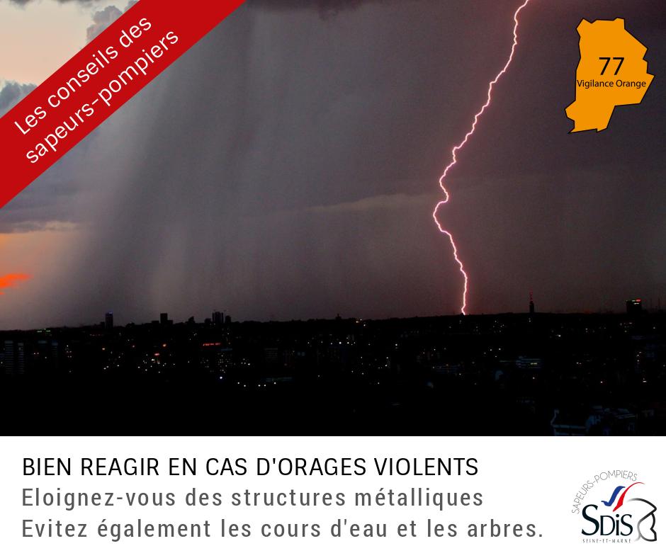 ⚠️⚡ #VigilanceOrange #Orages #Grele🔶
La #SeineEtMarne placée en vigilance orange à partir de 16h et jusqu'à demain matin. Restez vigilant et à l'abri ! Informez-vous sur <a href="/VigiMeteoFrance/">VigiMétéoFrance</a> et vigilance.meteofrance.com 
En cas d'urgence, contactez le 18 ou le 112 📞
