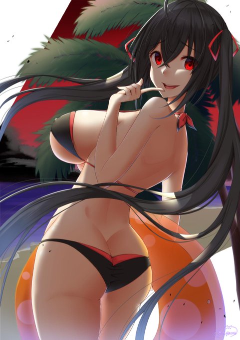 「指揮官様～。大鳳とふ・た・りで、あちらのビーチに行きましょ?他の子なんて必要ないですわよね…?」 #アズールレーン 