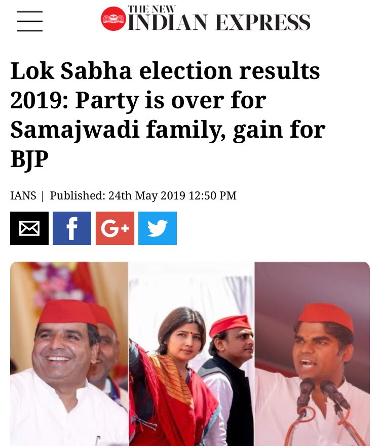 Shivam Vij - Akhilesh Yadav is a winner even before election has begun.Election result - Despite alliance, SP won same seats as 2014, three members of Yadav family lost, including Akhilesh’s wife. 