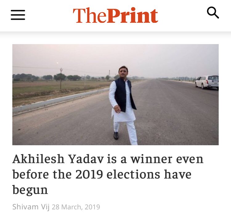 Shivam Vij - Akhilesh Yadav is a winner even before election has begun.Election result - Despite alliance, SP won same seats as 2014, three members of Yadav family lost, including Akhilesh’s wife. 