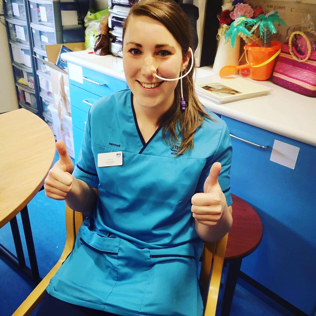 Lia_Garden_RD's tweet photo. Today for #DietitiansWeek, I chose to have a nasogastric (NG) tube inserted, to see what it is like from the patient perspective. New found respect for patients who need these for several weeks - I lasted 2 and a half hours! #WhatDietitiansDo https://t.co/bvULgF2rFA