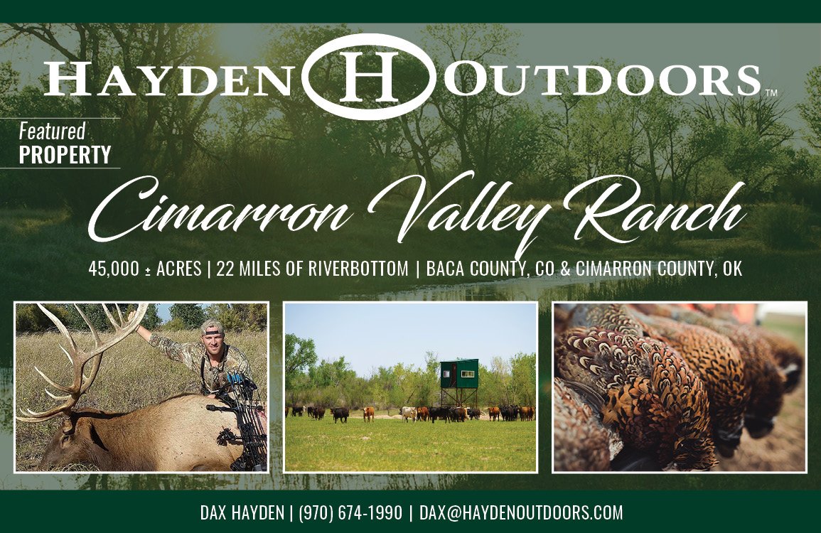 haydenoutdoors's tweet image. New Listing Cimarron Valley Ranch! $45,000,000 | 45,000 ± ACRES | 22 MILES OF #RIVERBOTTOM | BACA COUNTY, CO &amp;amp; CIMARRON COUNTY, OK. haydenoutdoors.com/land-for-sale/…